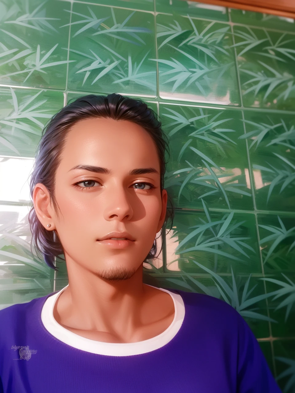 2 people, woman and man, Attractive profile picture, masterpiece, ultra-precise rendering, beautiful and cool young woman, trustworthy, dependable young woman, savior of the world, simple design, most beautiful image, 4K, blue black hair, beautiful woman, handsome man