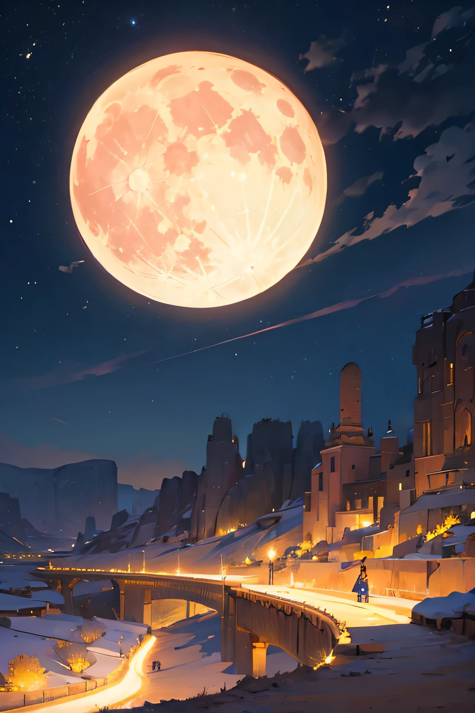 ((Landscape only))、Moon shining in the desert