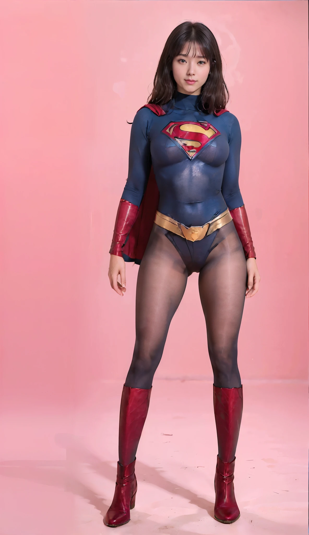 No background、(((Sweating profusely))).(((Beautiful legs in black tights.)))、(((Legally express the beauty of your smile)))、((((Make the most of your original images)))、(((体にぴったりフィットするSupergirl Costume)))、(((Supergirl Costume)))、(((short and beautiful hair)))、(((suffering)))、(((Please wear black tights....、Wear red boots)))、((Best image quality、8k))、((Highest quality、8k、masterpiece:1.3))、(((Preserve background )))、Sharp focus:1.2、Beautiful woman with perfect figure:1.4、Slim Abs:1.2、Wet body:1.5、Highly detailed face and skin texture、8k