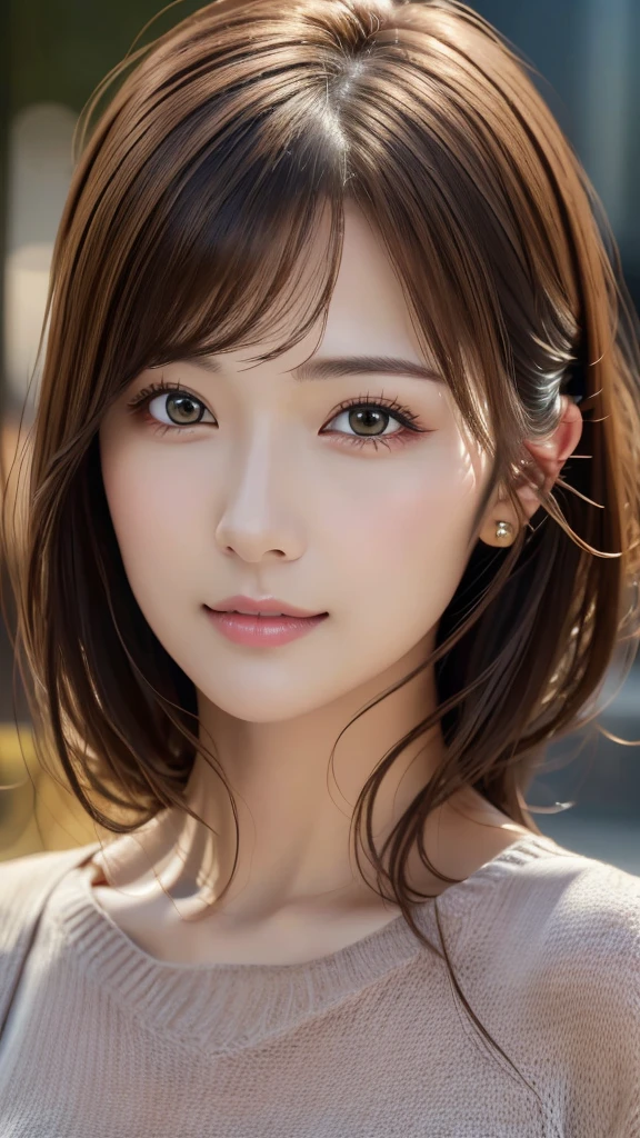 (Representative works:1.3)、(8k、Realistic、RAW Photos、Best image quality:1.4)、(30 year old mature woman)、Small face、Beautiful Face、(Realistic Face)、No makeup、Natural Makeup、light makeup、 (Dark brown hair)、Beautiful hairstyle、Realistic eyes、Beautiful details、 (Realisticな肌)、Beautiful Skin、 (sweater)、 Confused、 charm、超High resolution、Ultra-realistic、 High resolution、Golden Ratio