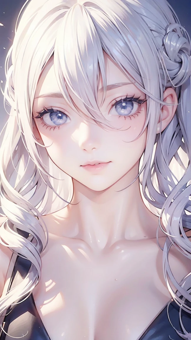 (highest resolution、separate_video) best quality、((light))、very detailed、semi-realistic、((assembly)),braided hairstyle、smile、forehead、섬세한 facial features、facial features、View below、((detailed eyes)) , sexy lingerie , portrait , nsfw , huge breasts
