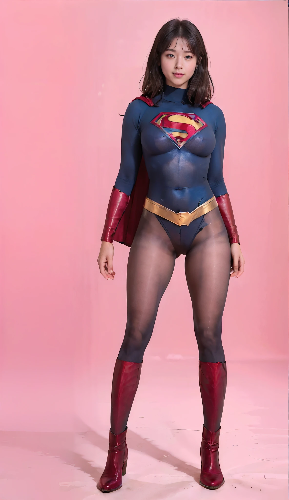 No background、(((Sweating profusely))).(((Beautiful legs in black tights.)))、(((Legally express the beauty of your smile)))、((((Make the most of your original images)))、(((体にぴったりフィットするSupergirl Costume)))、(((Supergirl Costume)))、(((short and beautiful hair)))、(((suffering)))、(((Please wear black tights....、Wear red boots)))、((Best image quality、8k))、((Highest quality、8k、masterpiece:1.3))、(((Preserve background )))、Sharp focus:1.2、Beautiful woman with perfect figure:1.4、Slim Abs:1.2、Wet body:1.5、Highly detailed face and skin texture、8k