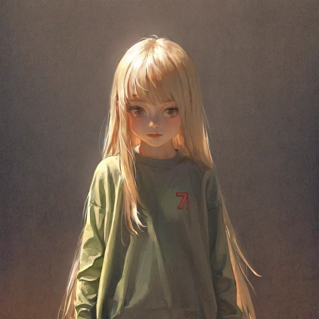 score_9, score_8_up, score_7_up, score_6_up, score_5_up, score_4_up, fkey70, A blonde girl standing, hyperrealistic anime painting, modern clothes, anime painting, loose long hair, black background, dramatic diagonal lighting, painterly, realistic painting, soft feature, detailed clothes, detailed, rembrandt lighting,
