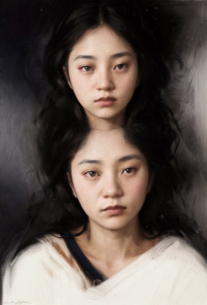 (close-up, editorial photograph of a 21 year old woman), (highly detailed face:1.4) (smile:0.7) (background inside dark, moody, private study:1.3) POV, by lee jeffries, nikon d850, film stock photograph ,4 kodak portra 400 ,camera f1.6 lens ,rich colors ,hyper realistic ,lifelike texture, dramatic lighting , cinestill 800,