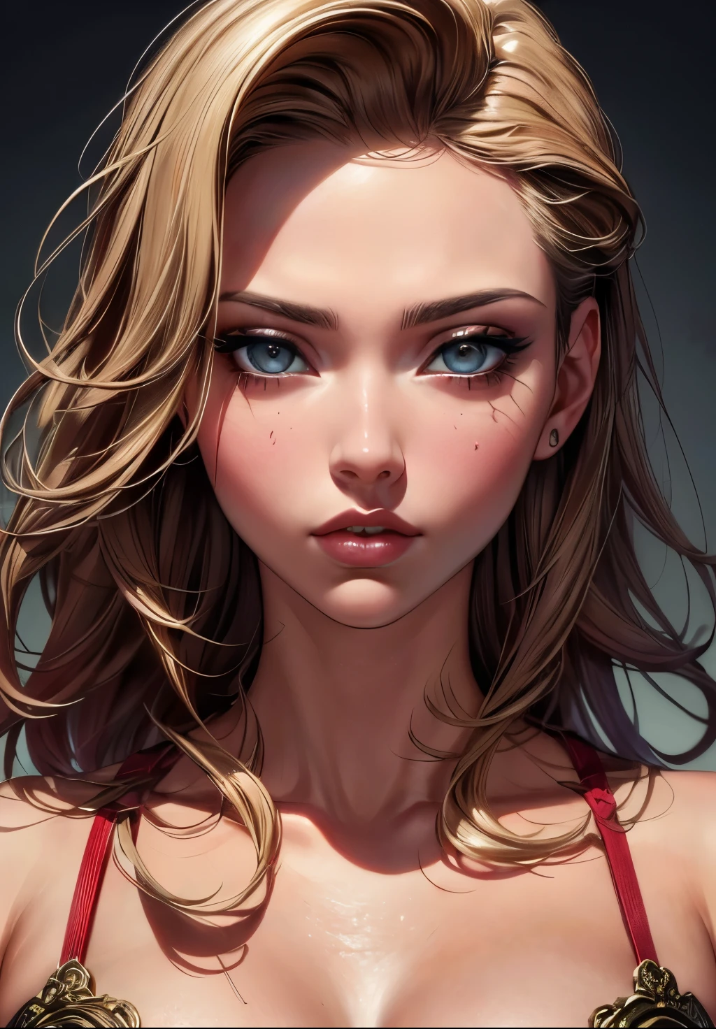 Scarlet johansson, (((work of art))), (((best qualityer: 1.4))), ((super detaill: 1.4)), beautiful exotic features, hyper-detailed facial features, expressive face, detailed textures, shader de pele natural, volumetrics, warm tones under your skin, ultra-high resolution