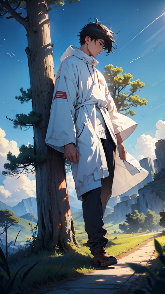 space, nature, tree, The Wind, clear sky, man