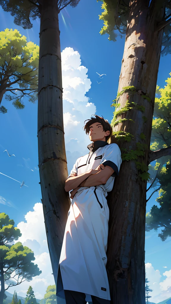 space, nature, tree, The Wind, clear sky, man