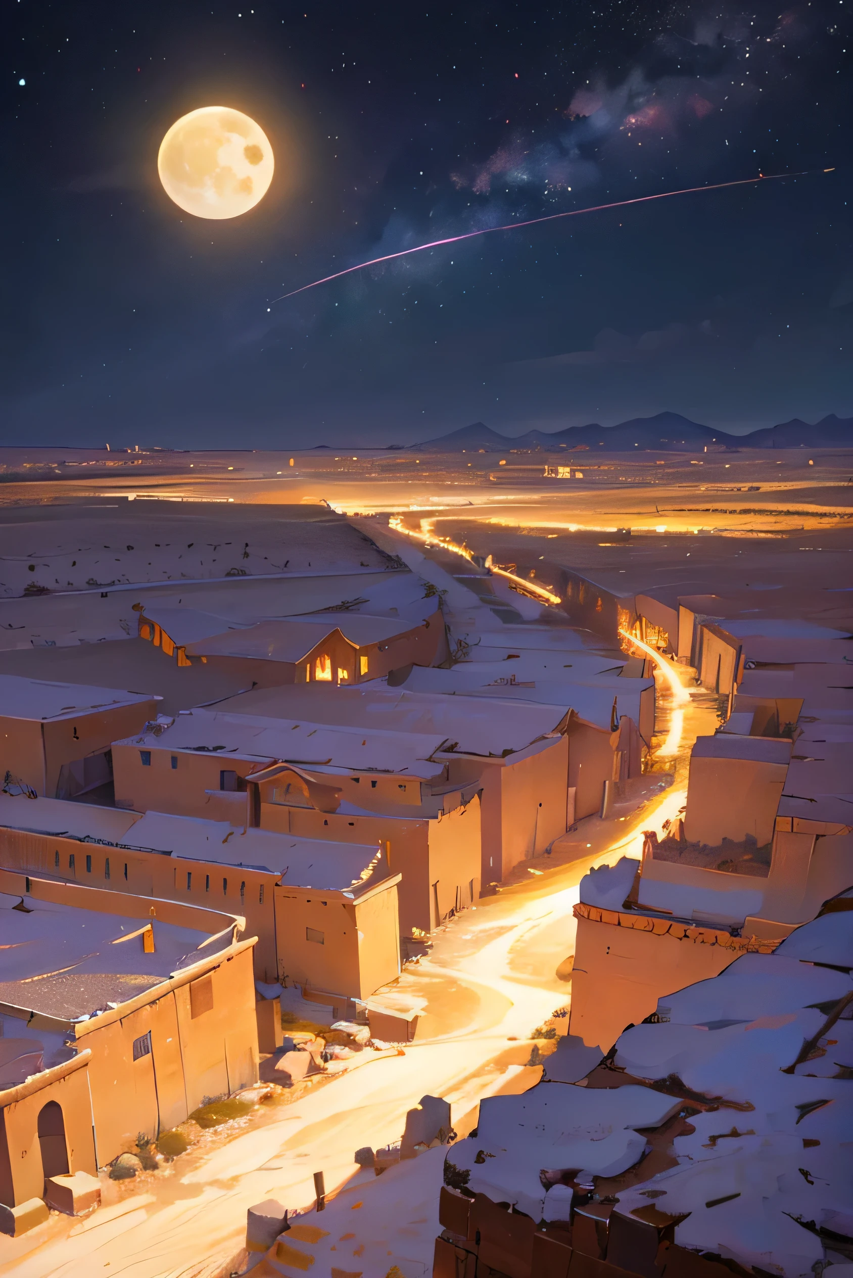 ((Landscape only))、Moon shining in the desert