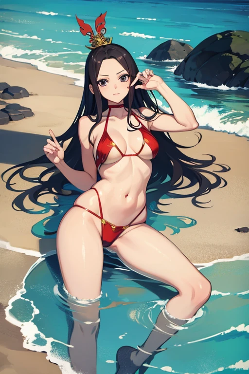 Boa Hancock from one piece in small swimsuit 