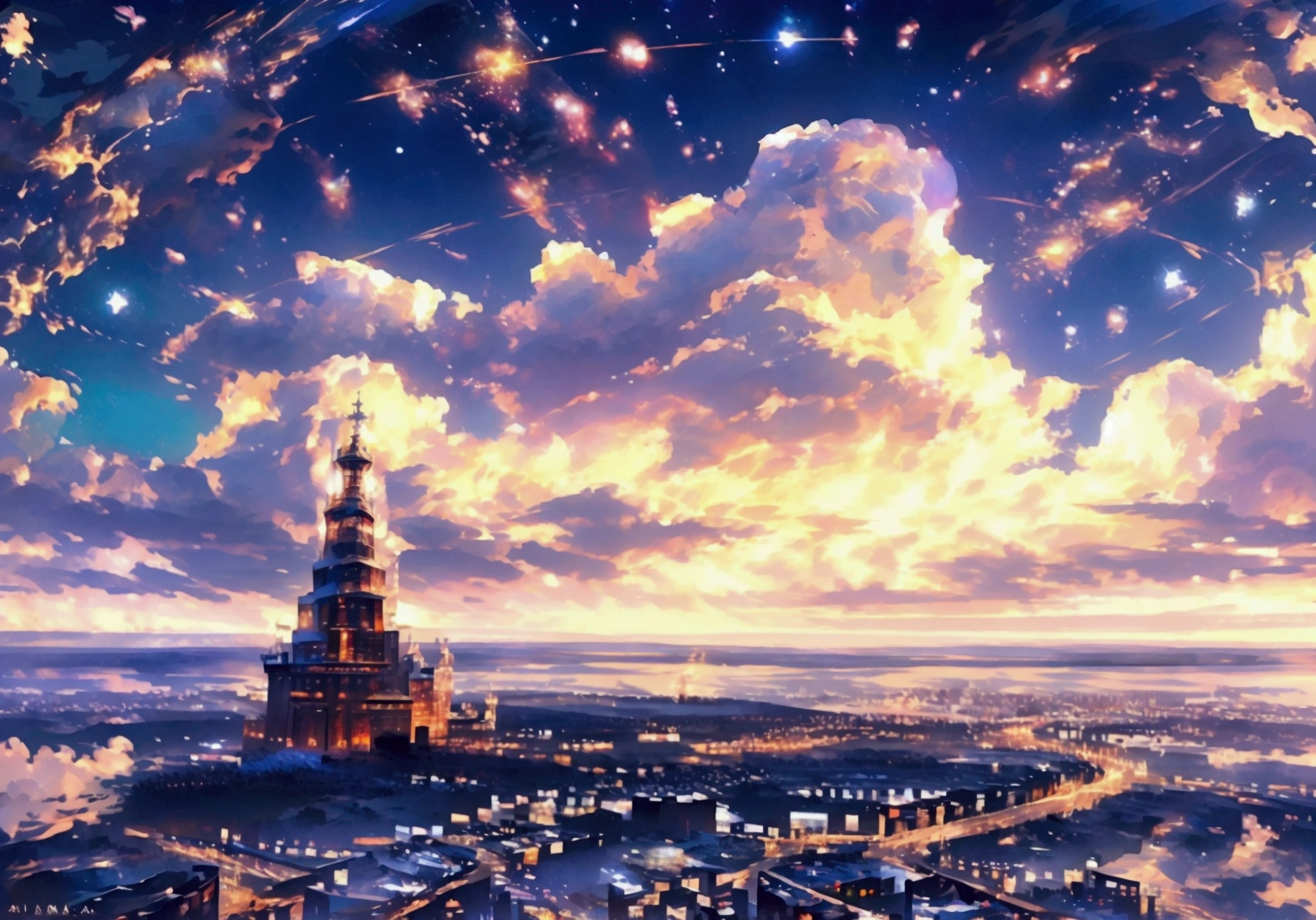 City、Spectacular views、take_photograph,((Highest quality)), (Very detailed), ((Very detailed)), (beautiful)、Sparkling、Shining、Legend