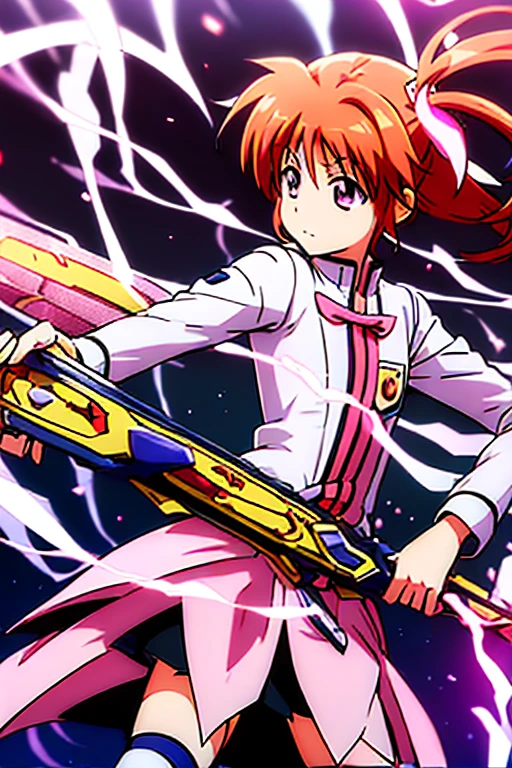 (((Mahou Sensei Negima - Uniforms - Costumes)))、Demon Sword、garter belt、White ribbon、1girl