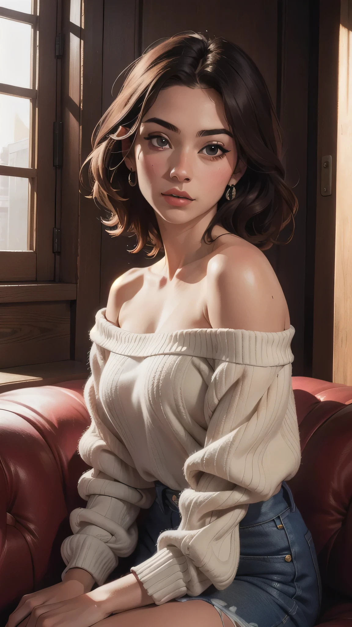 Best quality, masterpiece, ultra high res, (photorealistic:1.4), raw photo, 1girl, off shoulder