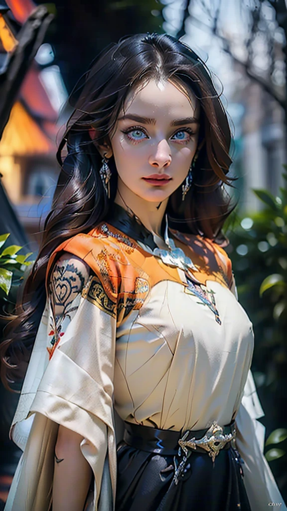 (((Giant Breasted Girl))piercing amber eyes,intricate eyes,beautiful detailed eyes,symmetrical eyes,(((lustrous skin:1.5,bright skin: 1.5,skin tanned,shiny skin,very shiny skin,shiny body,plastic glitter skin,exaggerated shiny skin,illuminated skin))),(detailed body,(detailed face)),Interdimensional creature, female creature,Sexy queen, Seductive monster, Lust creature,
cute,slutty,erotic,daring,(((nsfw))),
((blue tribal tattoos, tattoos)), Sexy attire, Fantasy clothing,(an orange-haired faerie woman),vibrant pink clothes,elaborate queen robe,ethereal glow,Finely Detailed Elaborate Ornate faerie Queen Goddess with Elaborately Detailed amber Eyes,(((intricate outfit,intricate clothes,embroidered outfit,ornate outfit))),
(dynamic pose:1.0),wisdom, serious face,(centered,scale to fit dimensions,Rule of thirds),
((world tree,tree houses)),scenery:1.25,((intricate scenery)),((world tree background,tree houses background)),(natural magic,mystical powers),
(Glossy winter ornaments),highres,sharp focus,(ultra detailed,extremely detailed),(photorealistic artwork:1.37),(extremely detailed CG unity 8k wallpaper),(((vibrant colors,vibrant theme))),(intricate),(masterpiece),(best quality),artistic photography,(photography taken by sldr),(intricate background),perfect rendered face,perfect face details,realistic face,photo realistic,((intricate detail)),(((realism))),