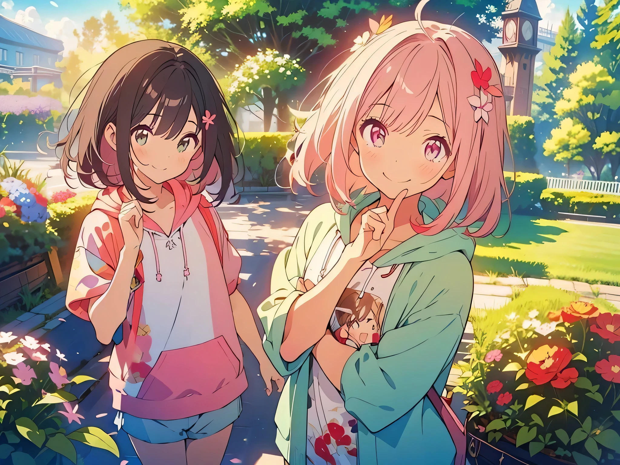 Draw Background、Flowers、blue sky