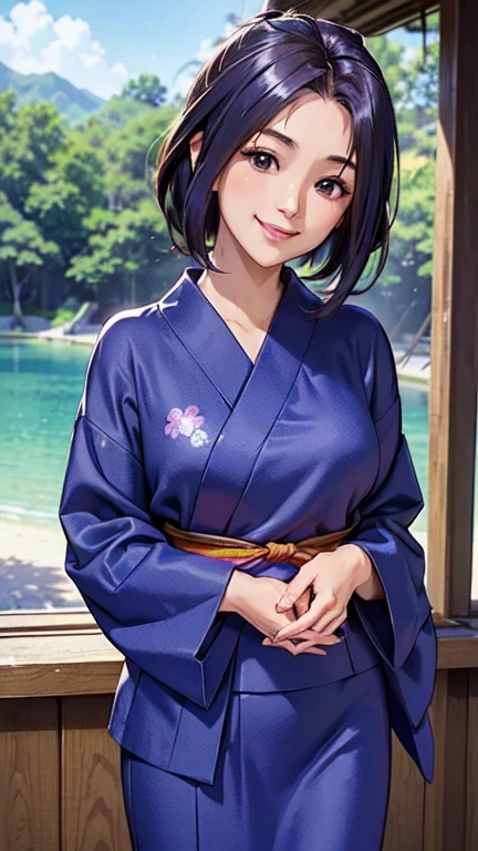 ((masterpiece)),((Ayako Katagiri)),((Katagiri Ayako)),((Mischievous Smile)),Anatomically perfect fingers,(((yukata))),(((Festivals))),(((A moment of summer)))