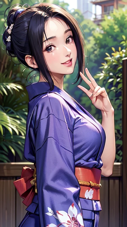 ((masterpiece)),((Ayako Katagiri)),((Katagiri Ayako)),((Mischievous Smile)),Anatomically perfect fingers,(((yukata))),(((Festivals))),(((A moment of summer)))