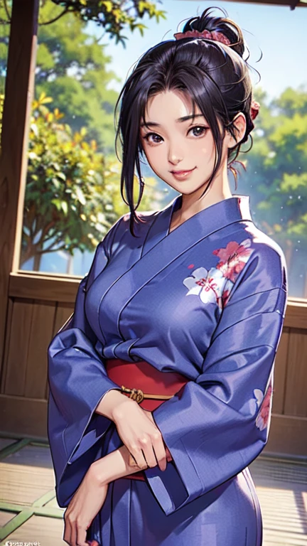 ((masterpiece)),((Ayako Katagiri)),((Katagiri Ayako)),((Mischievous Smile)),Anatomically perfect fingers,(((yukata))),(((Festivals))),(((A moment of summer)))