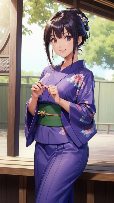 ((masterpiece)),((Ayako Katagiri)),((Katagiri Ayako)),((Mischievous Smile)),Anatomically perfect fingers,(((yukata))),(((Festivals))),(((A moment of summer)))
