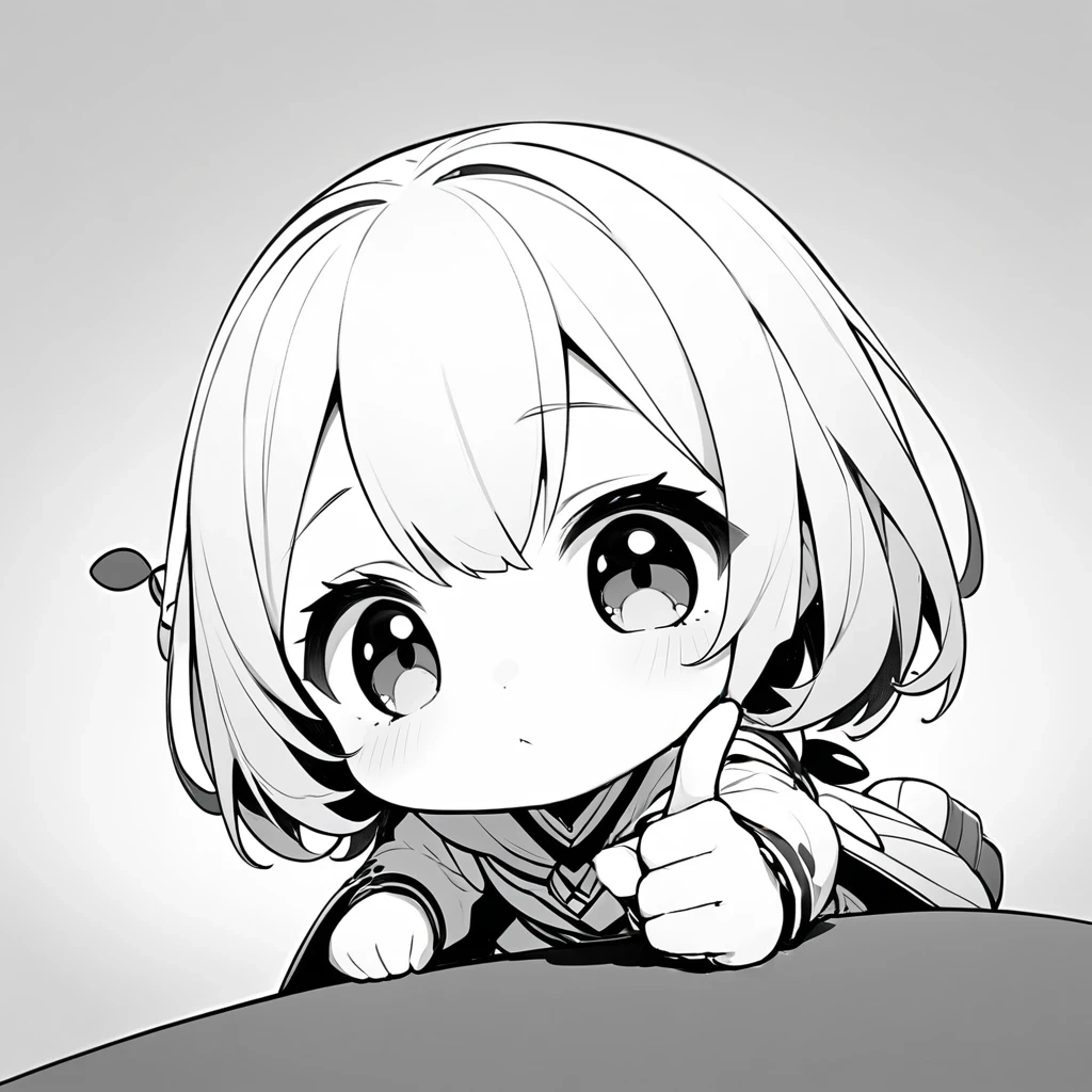 pointing with index finger