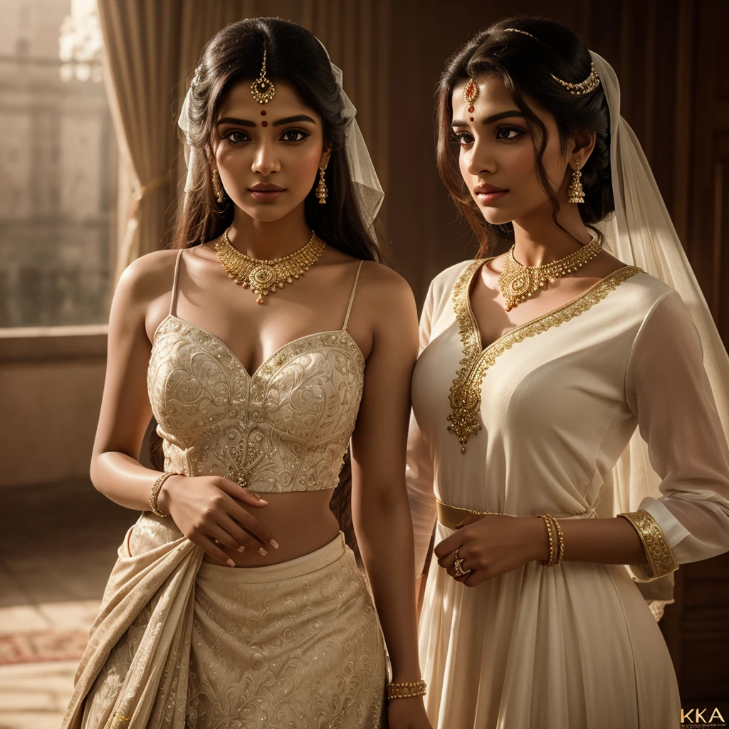realistic intricate detailed portrait of a beautiful indian woman in a wedding dress, seductive expression, sensual pose, intimate scene, exquisite ornate wedding dress, golden jewelry, soft warm lighting, photorealistic, 8k, high quality, cinematic
