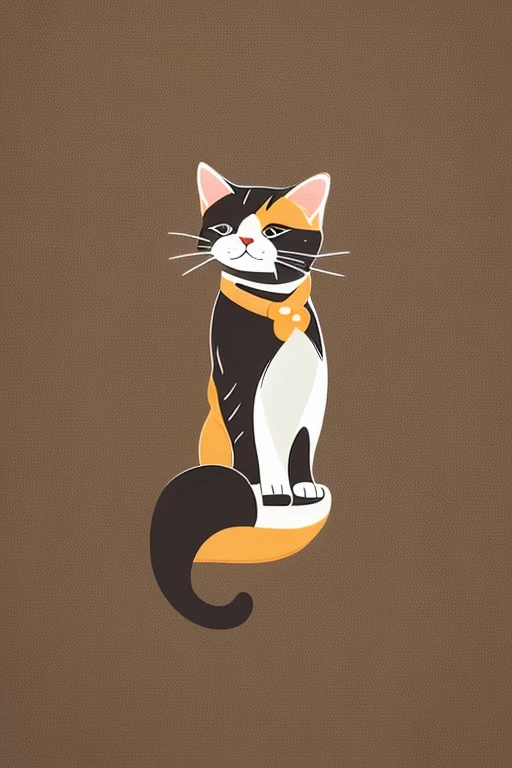 Cute modern cat logo