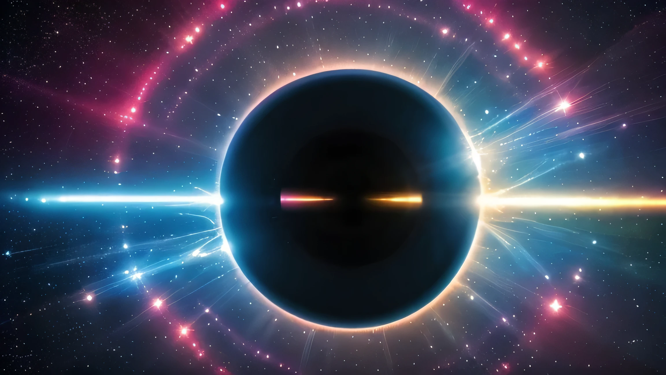 Destructive Beam,Future,Light that brings innovation,Ring noise,Cutting-edge background,universe