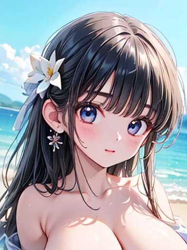 (((masterpiece))), (((High resolution)))、(((8K quality)))、(((Perfect Face)))、Looking into the camera, ((Top quality eyes)), (Detailed face), (Detailed Texture), ((Big Breasts:1.5)), Swimwear