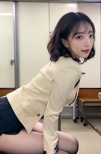 masterpiece, Highest quality, shape, Very detailed, The finer details, High resolution, 8k,wallpaper, Perfect dynamic composition,(High quality with attention to detail, Realistic depiction of eyes:1.3), From the side, High school classroom、 (Vulgar: 1.5), 超Vulgarディスコクラブでのセックス中毒の韓国の十代の若者たちのシーン, kSchool,Sweaty chest with beads of sweat shining, 露骨なフェラチオやVulgarダンスポーズ, Crowded conference room, Solo Girl, Moans of pleasure and juicy vaginal secretions add to the lewdness of the atmosphere..uniform、blazer 、Super Short Check Uniform Skirt、Navy blue knee-high socks、garter belt、Huge 、Disheveled uniform, short hair, (Wavy Hair:1.2), Short Bob Hair, Black hair color, Big Breasts, Big Natural Color Lip, Acrobatic pose, Perfect shape, Crying a little、Cold Stare, Harajuku Style、20-year-old girl、Cute type, Beautiful legs, Burning idol pose, Voluptuous thighs