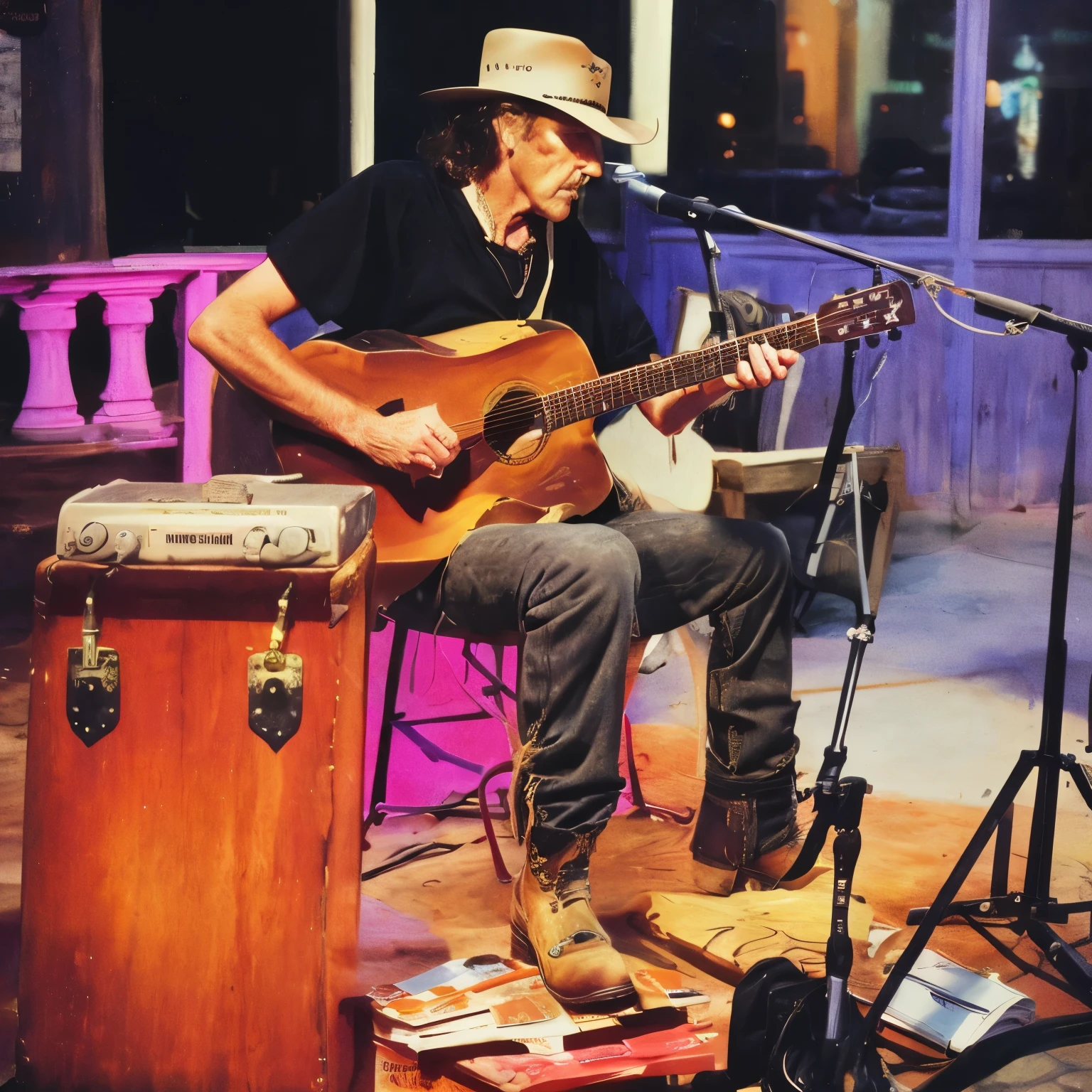American western guitar man