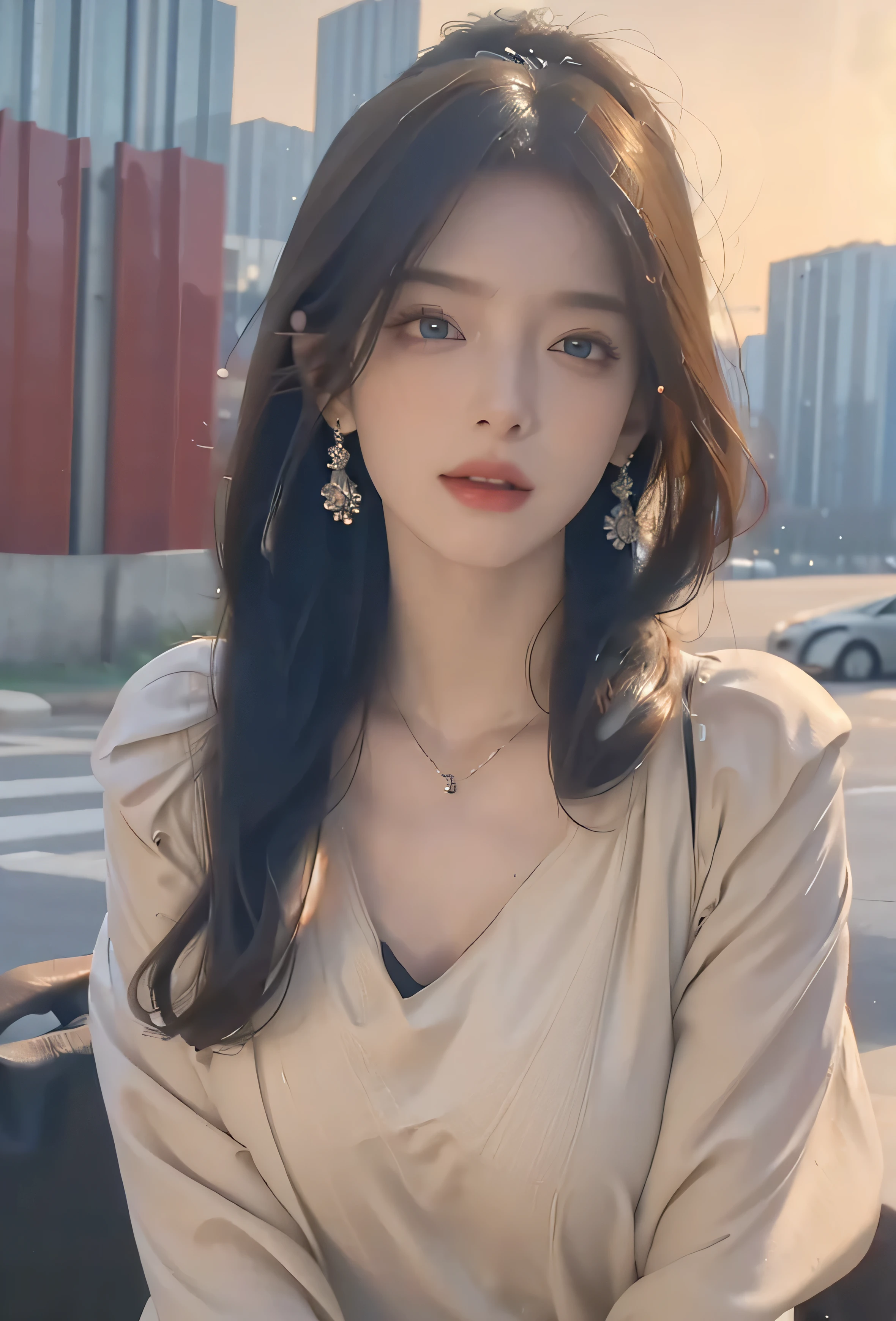 (best quality,4k,8k,highres,masterpiece:1.2),ultra-detailed,(realistic,photorealistic,photo-realistic:1.37),1 woman, full body portrait, beautiful detailed eyes, beautiful detailed lips, extremely detailed face and skin, long eyelashes, elegant dress, intricate jewelry, flowing hair, serene expression, cinematic lighting, vibrant colors, dramatic shadows, landscape background