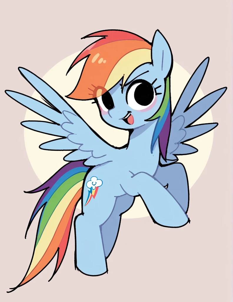 zPDXL, score_9, score_8_up, score_7_up, source_anime, BREAK
sketch, flat color, 1girl, solo, black eyes, Rainbow Dash \(mlp\), mlp, pony,