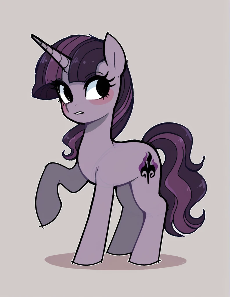 zPDXL, score_9, score_8_up, score_7_up, source_anime, BREAK
sketch, flat color, 1girl, solo, black eyes, King Shadow \(mlp\), mlp, pony,