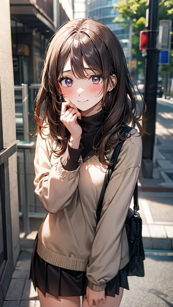 Shy woman face