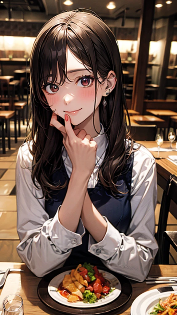 Woman eat at resturant