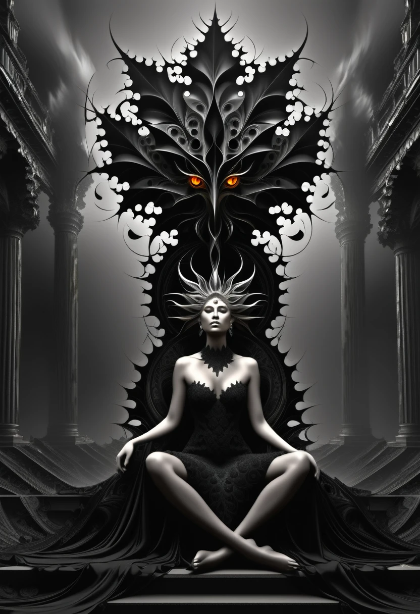 Born between chaos and hatred, a lottery of fate.We sit on the brink of extinction.The world lies in wait.((fractal)),((deep wiew)),photographic,ultra high resolution,hyperdetailed, masterpiece, 3d modelling, digital art.