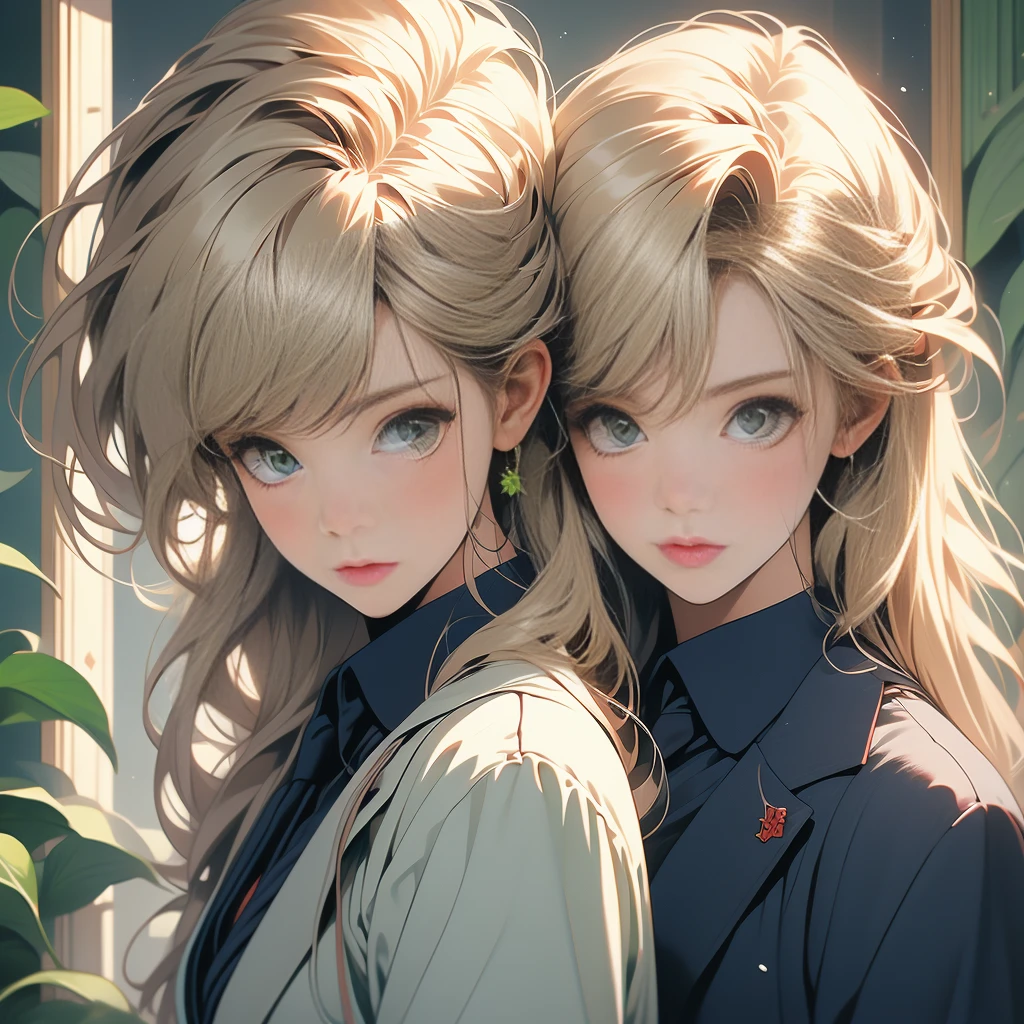 girl,blonde,Straight cut bangs,Hair tied in a low ponytail,Straight hair,break,Green Eyes,Eye size:1.6,break,White blazer with navy blue collar,,break,Red ribbon,Have a textbook or book,A melancholic look,blush,I'Embarrassed and a little angry,Upward glance,( About )The ultimate nude sculpture, (((Very elegant and beautiful, Perfect detail, Very detailed))), whole body, 最も詳細なgirl, Written boundary depth, 美しく詳細なwhole body, Thin legs, girl1人, 23 years old, Short Hair, Spiked Hair, Gray and silver hair, Beautiful detailed hair, Perfect Face, Expressionless, Beautiful, detailed, deep eyes, Please open your mouth a little, Delicate arms and hands, Pale skin, Earrings, Beautiful and gorgeous necklace, Colorful background, HD background, Blurred Background, Very delicate and beautiful, masterpiece, (((Highest quality, Very beautiful 8K CG wallpaper))), (((Trendy hairstyles))), (Inside the room,Stylish interior,window),Lying on the bed, facing forward and looking at me
