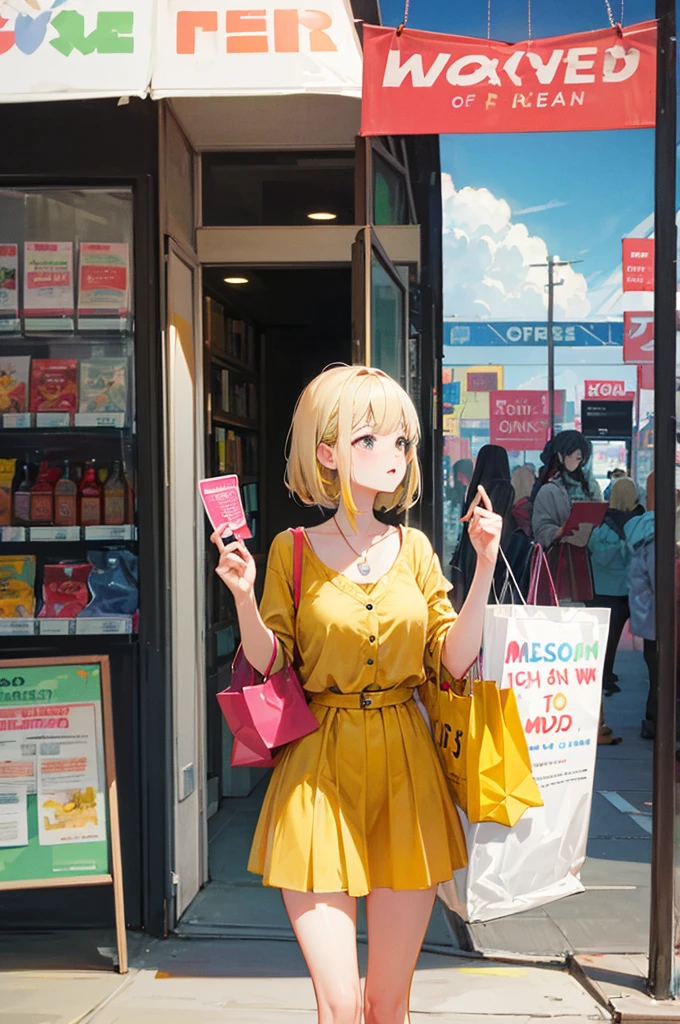Woman shopping mude