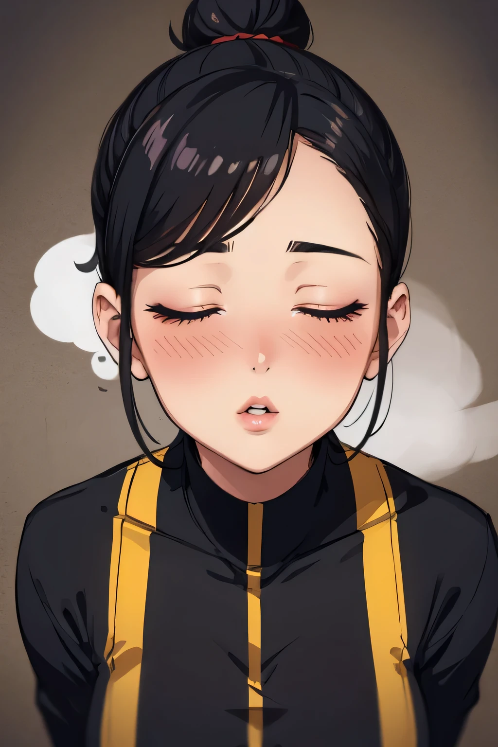 masterpiece, best quality,anime style, 1 girl,(((slender body))), (((small eyes,small breast))),(((gym uniform))),(((((3 monkey grabbing the girl))))),((((cum facial)))), (beautiful face), (((short twintail))), (((straight hair))), ((((black hair)))),detailed beautiful skin, (perfect hands, perfect anatomy)