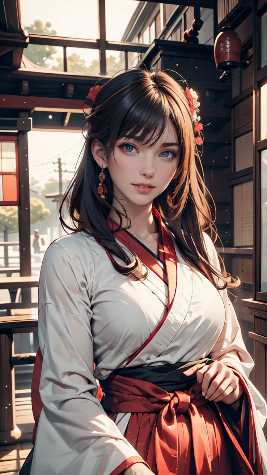 (1 girl:1.2), alone, Hime Cut,Traditional clothing of Japan, Red eyes,cartoon style, Joe Fenton, Expressionless black and white photo, camp, Undeserved, Bite, envy, Gust (Lovecraft),Calm, A kind smile, Wayne Barlow,, in gochuumon wa usagi desu ka? style, nostalgic