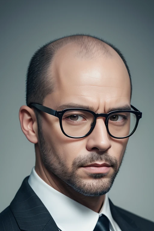 Man with glasses is looking at mobile phone, High-quality portraits, realistic self portrait, Going bald, 超Realistic portraits, Stylized portrait, Realistic portraits, Going bald hair, 2D Portrait, Gweiz-style artwork, Realistic studio portraits, NFT Portrait, highly detailed vfx portrait, Digital illustration portrait, Detailed portraits,Gentleman&#39;s hat