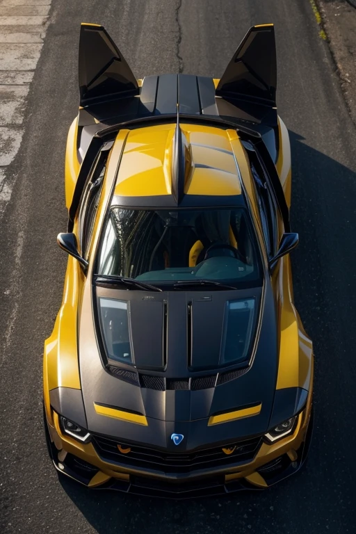 Make a dark yellow transformers decepticon furry fox car with fox vinyl with fox decal with furry fox fur details jungle agent foxmos