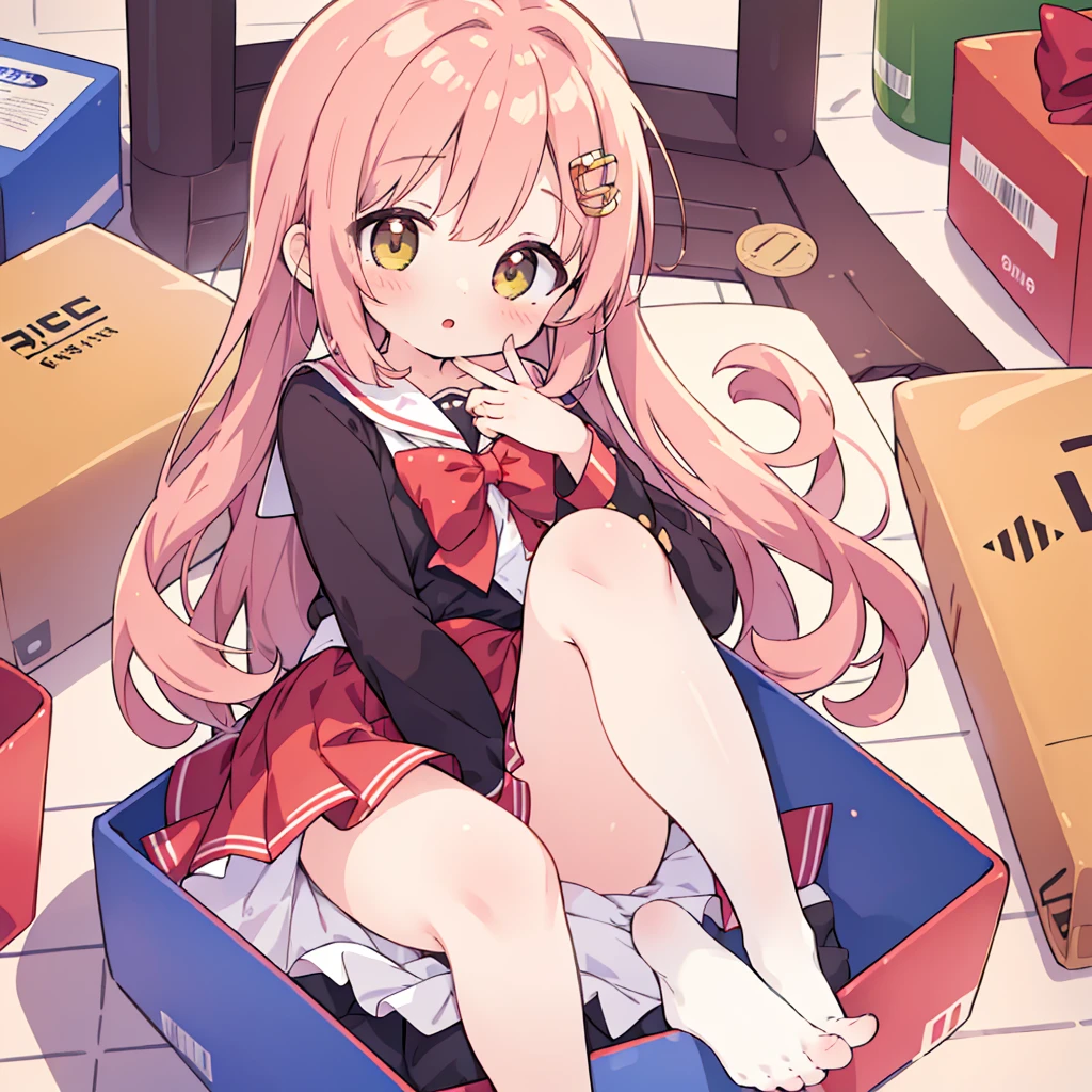 1girl,Little、cute、(((Highest quality、Masterpiece、Award-winning works、Official Art、Super detailed、The best dynamic composition)))、Anime Style、Littleの***、Wearing a sailor suit、aboxofkawaii
yellow box
red box
gift box