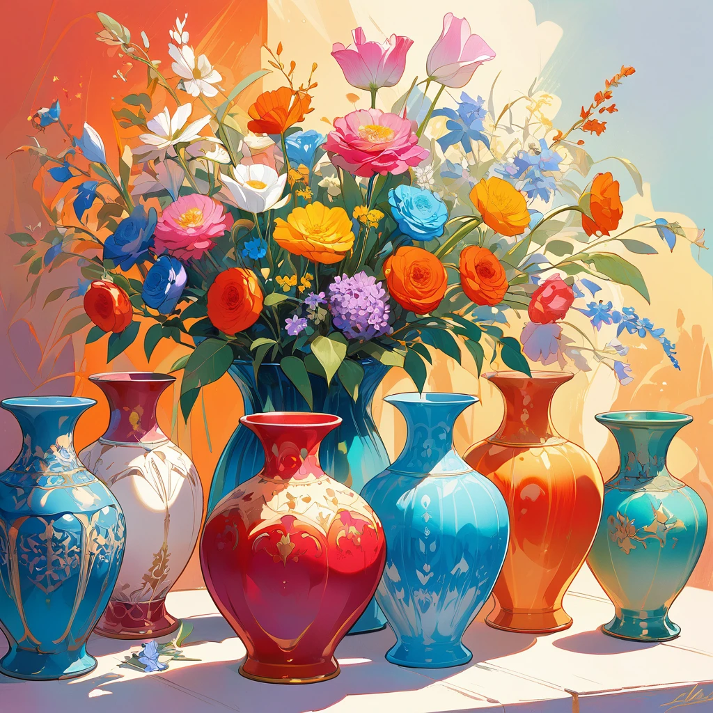 vase, Tout en un, De minuscules noyaux qui brillent dans des couleurs fantastiques de l'arc-en-ciel,et une gelée fusion complètement fondue, Matière très transparente, Haute viscosité, Élasticité due à la tension superficielle, Reflets scintillants holographiques, Créez une impression engageante sur votre public
