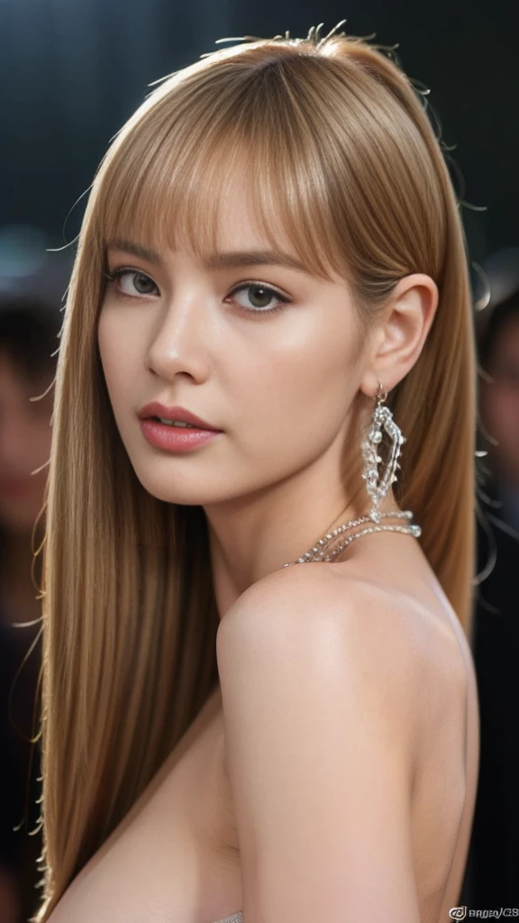 (((naked body))), ((realism:1.5)), original photo,Masterpiece, ,(((alone:1.1))), perfect face, (Bright light:1.2),Beautifully detailed eyes, Very detailed face, perfect light,Masterpiece, best quality, ((mature woman)), 30yo sexหญิง, long hair, blonde hair,straight hair, Long hair, hair bun, ponytail, Big breasts, Firm breasts, round hoop earrings and an elegant diamond necklace, pubic hairที่มีรายละเอียดสูง, (pubic hair:1.2), (Spread your legs wide open, presenting detailed open pussy)), (perfect detailed pussy, Highly detailed pussy), ((high detailed visible beautiful open pussy)), Highly detailed nipples, on the bed, lie, on the back, 1 boy, genitals, sex, alone focus, pussy, vagina, throw, missionary, Spread your legs, Highest quality, realistic epic, ((Portrait:1.5)), high contrast ,glorious picture, lowest lux, (8K, raw image, Highest quality),(realistic epic:1.5),Ultra-HD-quality-precise details, Unanimous-realistic, resolution, Realistic photos, Ultra high resolution, High quality texture, High quality shadow, bright colors, HDR, as a movie star, modelshoot style, masterpiece, (extremely detailed CG unity 8k wallpaper), photo of the most beautiful artwork in the world, professional majestic oil painting by Ed Blinkey, Atey Ghailan, Studio Ghibli, by Jeremy Mann, Greg Manchess, Antonio Moro, trending on ArtStation, trending on CGSociety, Intricate, High Detail, Sharp focus, dramatic, photorealistic painting art by midjourney and greg rutkowski, (waist chain), ((movie premiere gala)), ((standing on the red carpet)), ((paparazzi in the background)), (looking at viewer)