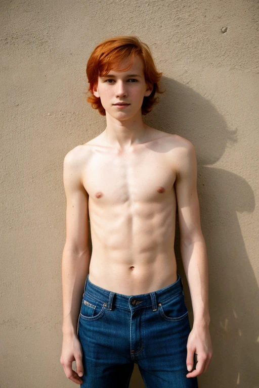 Young 13 year old skinny redhead boy