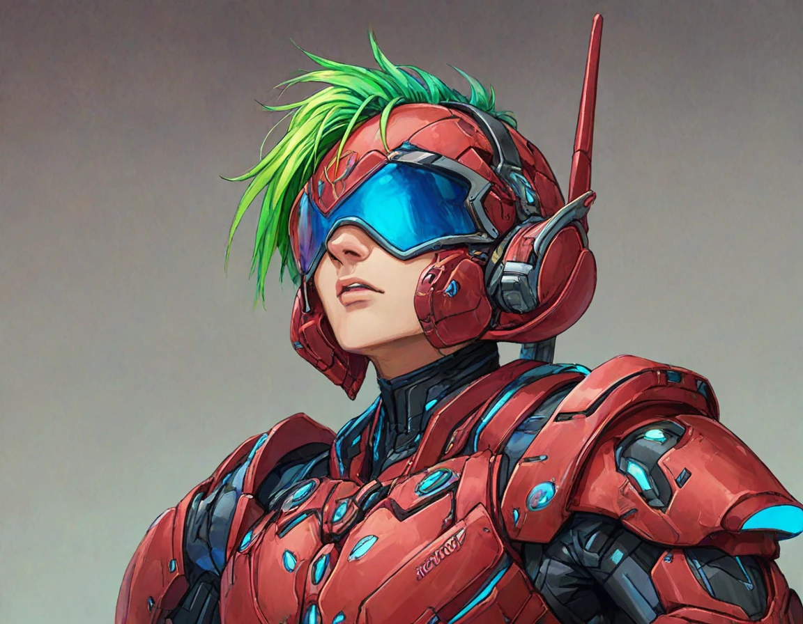 The image depicts a Reploid character from the MegaMan X series. This Reploid, known as X or MegaMan X, features a sleek and powerful design with a predominantly blue and white color scheme, accented with red and green highlights. The character wears a helmet with a red jewel on the forehead and a blue visor covering the eyes. X's body armor is well-defined, emphasizing his robust and agile build. He has a large, futuristic cannon on his right arm, which is ready for action. His expression is determined and focused, signifying his readiness for battle and his role as a protector. 