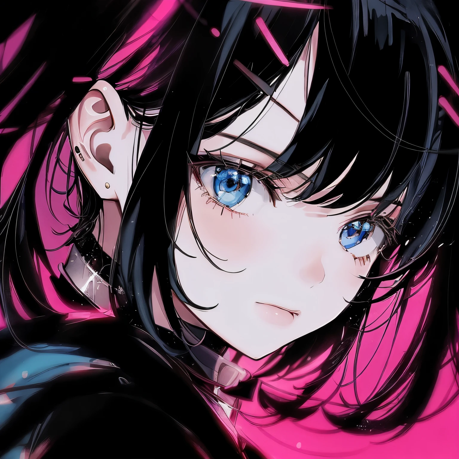 1girl with blue hair