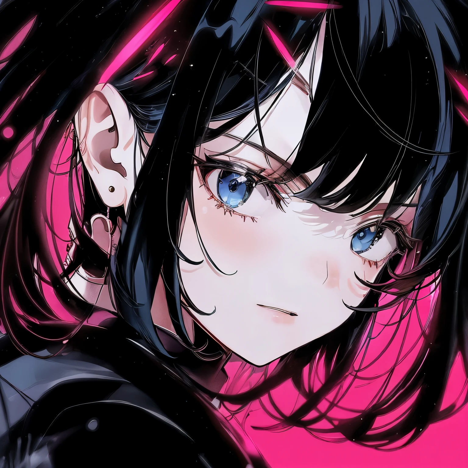 1girl with blue hair