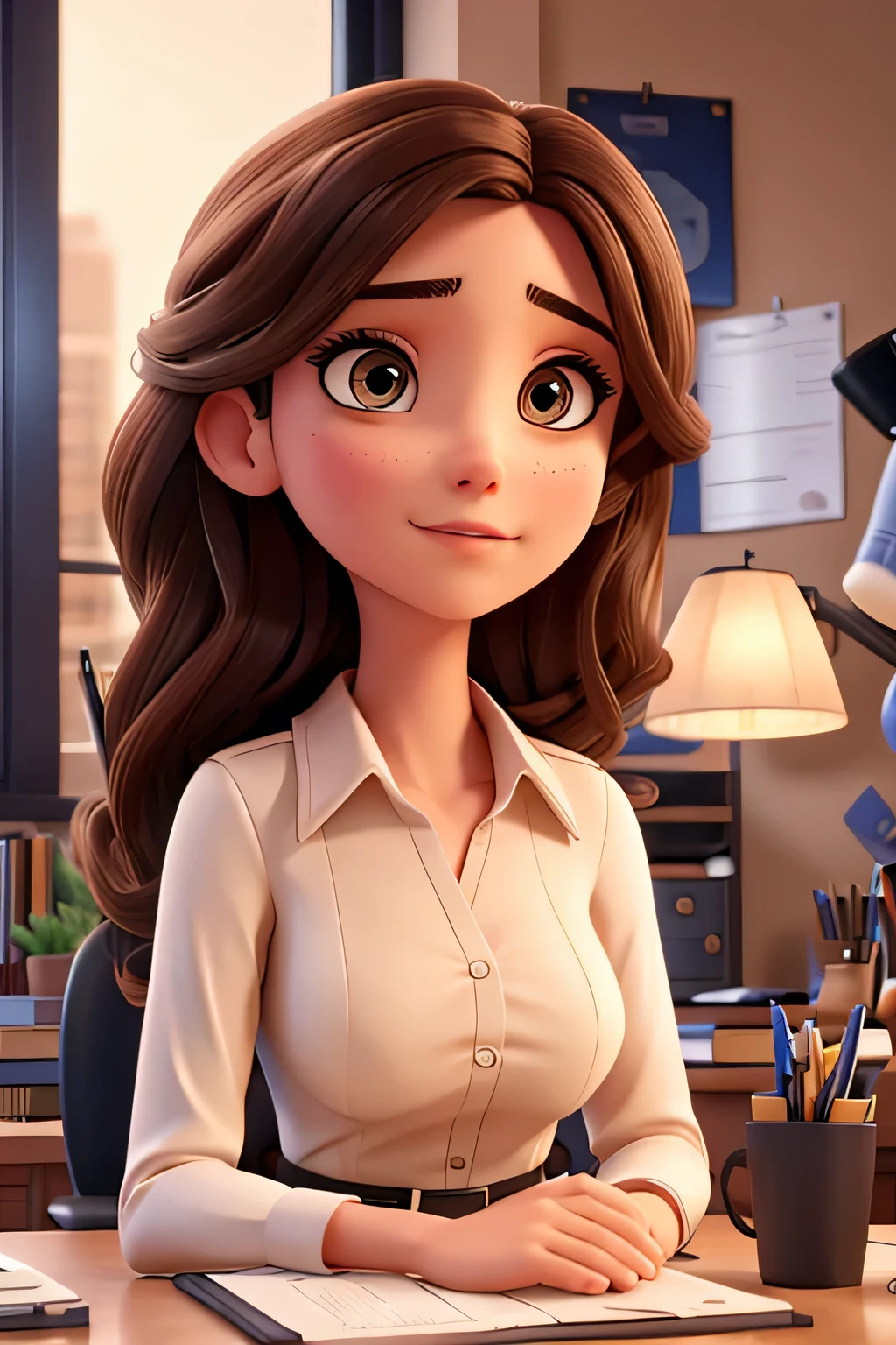 a young female financial planner, beautiful detailed eyes, beautiful detailed lips, extremely detailed face, long eyelashes, professional outfit, serious expression, office interior, financial documents, laptop, window light, photorealistic, 8k, ultra-detailed, masterpiece, intricate details, realistic lighting, warm color tones