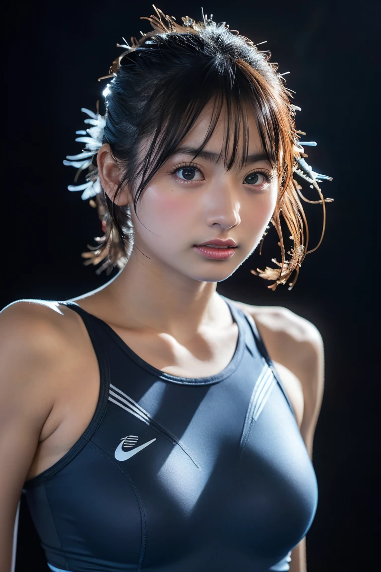 (8k, RAW Photos,Highest quality, High resolution:1.1), (Ultra-realistic:1.4),(Realistic, Realistic:1.3),The Beauty of Japan、((Upper Body:1.3))、Gymnastics Team - Flexible Leotards and Grips